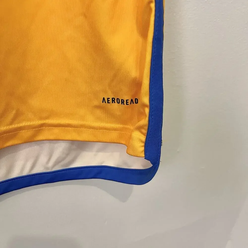 2023 Adidas Monterrey Tigres UANL Home Yellow Blue Soccer Jersey Cemex Rare Sz L